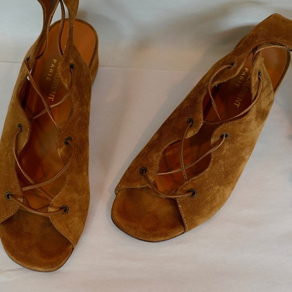 Saint Laurent Suede Sandals - Picture 1 of 6